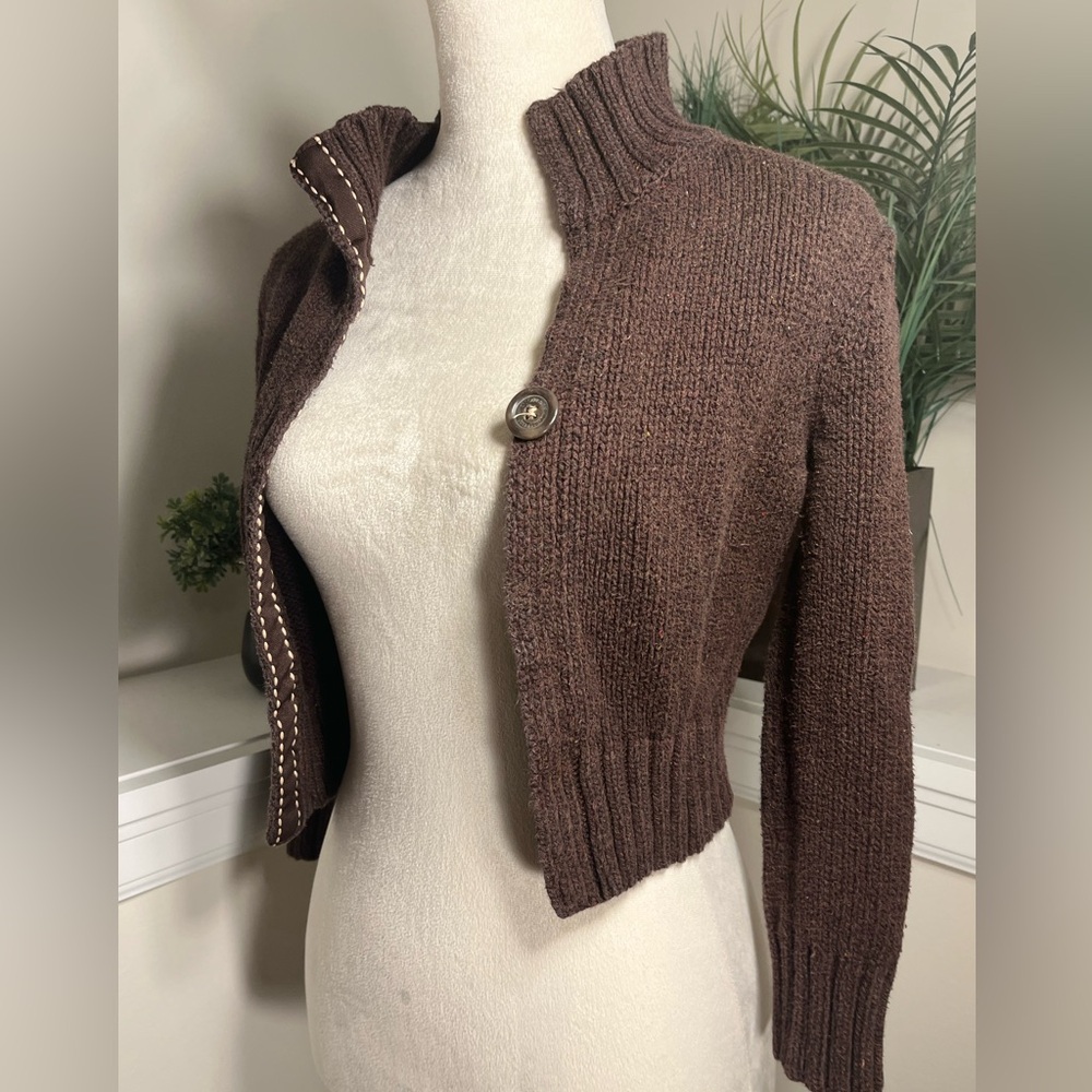 ‼️BOGO SALE‼️🌹Y2K American Eagle Outfitters Brown Sweater Cardigan Size S